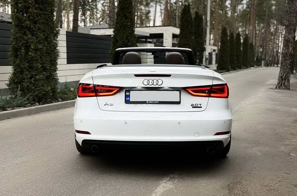 Audi A3 Cabrio белый заказать кабриолет с водителем на свадьбу