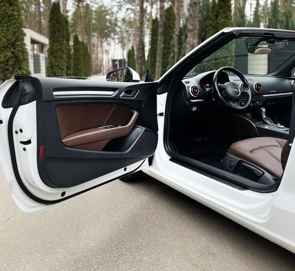 Audi A3 Cabrio белый заказать кабриолет с водителем на свадьбу