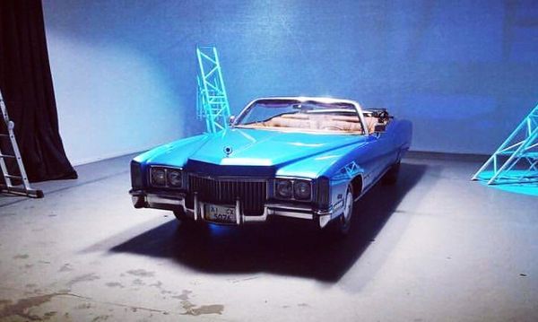 Cadillac eldorado голубой кабриолет на свадьбу