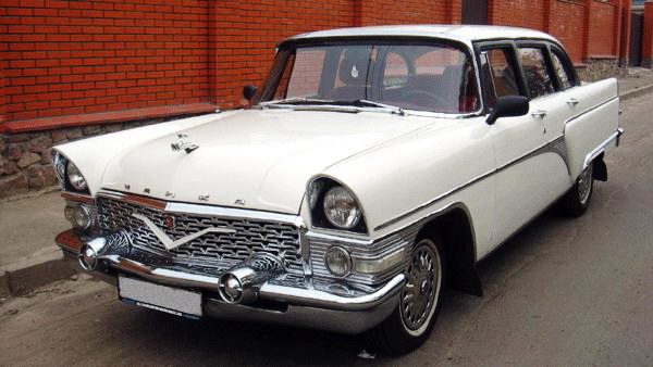 Chayka GAZ-13 белая ретро авто