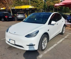 Tesla Model Y белый авто бизнес класса заказать авто на свадьбу