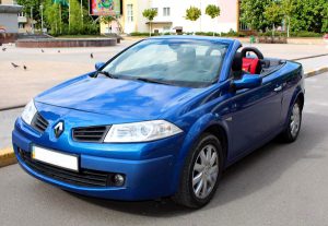 Renault megane coupe cabriolet синий кабриолет на прокат в киеве