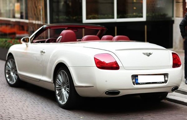 Bentley Continental GT белый кабриолет на свадьбу съемки