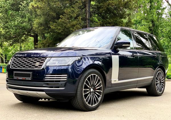 Range Rover синий заказать с водителем прокат джип без водителя на свадьбу трансфер на прокат