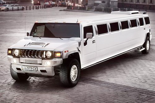 Hummer H2 белый c белым салоном на свадьбу киев