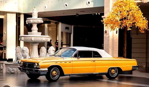 Buick Electra 1962 желтый кабриолет заказать бьюик с водителем на свадьбу