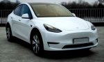 Электромобиль Tesla Model Y белый аренда прокат без водителя